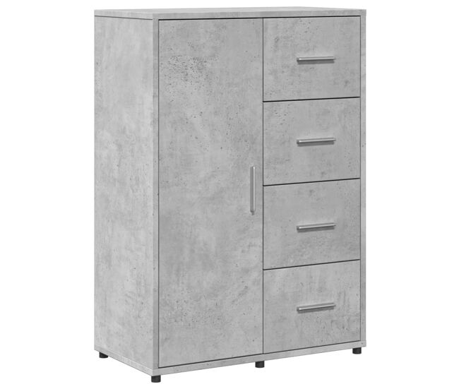 Vidaxl aparador de madera de ingeniería gris hormigón 60x31x84 cm