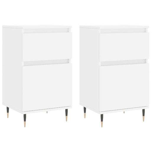 vidaXL Aparadores 2 pcs 40x35x70 cm derivados de madeira branco vidaXL Aparadores 2 pcs 40x35x70 cm derivados de madeira branco