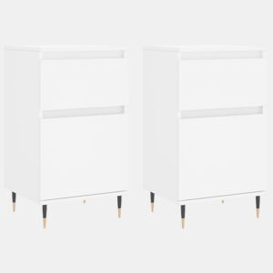vidaXL Aparadores 2 pcs 40x35x70 cm derivados de madeira branco