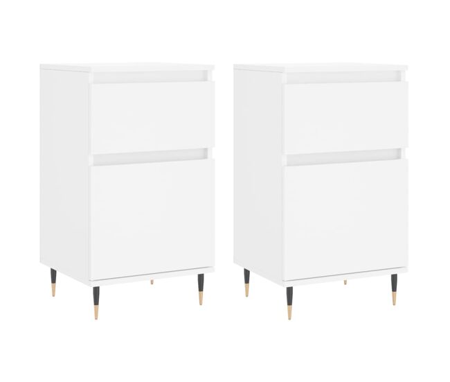 Vidaxl aparadores 2 uds madera de ingeniería blanco 40x35x70 cm
