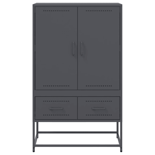 vidaXL Móvel alto 68x39x111,5 cm aço antracite
