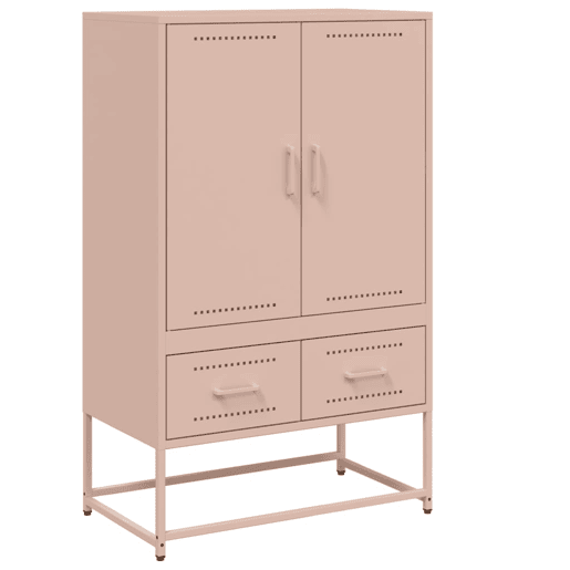vidaXL Móvel alto 68x39x111,5 cm aço rosa