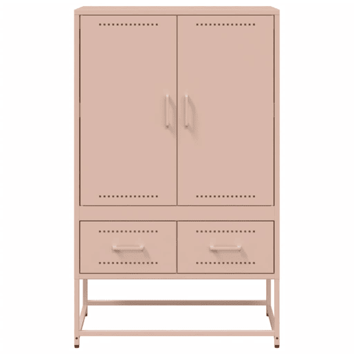 vidaXL Móvel alto 68x39x111,5 cm aço rosa