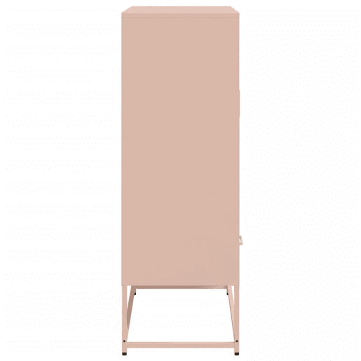 vidaXL Móvel alto 68x39x111,5 cm aço rosa