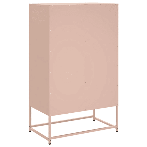 vidaXL Móvel alto 68x39x111,5 cm aço rosa
