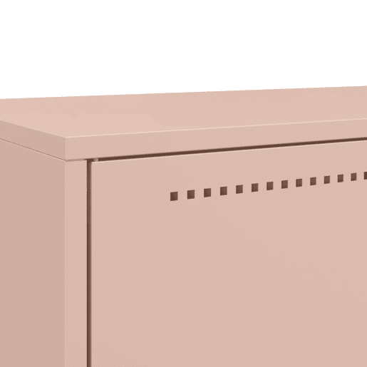 vidaXL Móvel alto 68x39x111,5 cm aço rosa