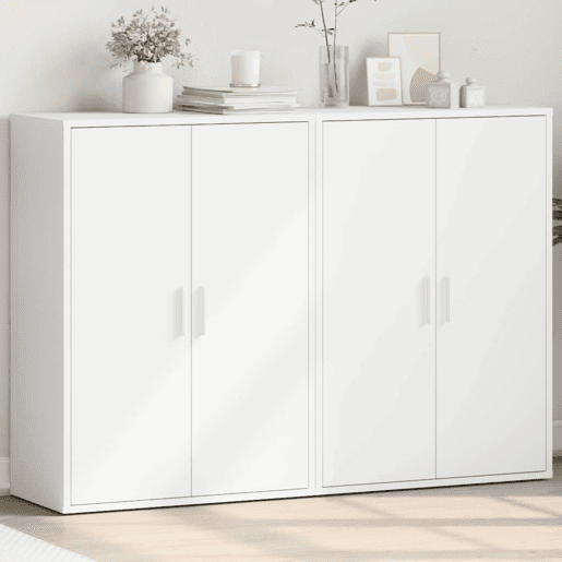 vidaXL Aparadores 2 pcs 60x31x84 cm derivados de madeira branco vidaXL Aparadores 2 pcs 60x31x84 cm derivados de madeira branco