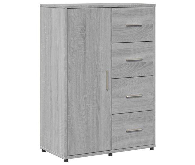 Vidaxl aparador de madera de ingeniería gris sonoma 60x31x84 cm