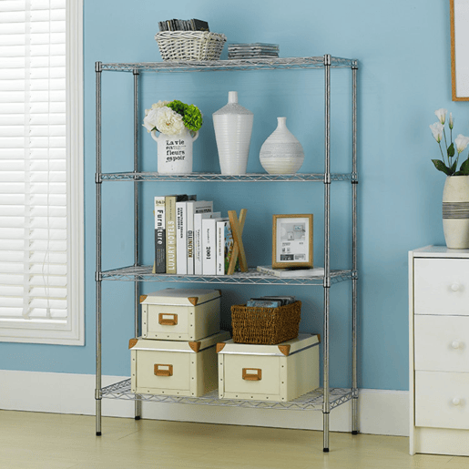 Estante Metálica com 4 Prateleiras Ajustáveis u200Bu200B137x91,4x35,5cm 320 Kg Thinia Home