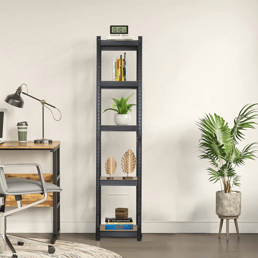 Estante Modular com 5 Prateleiras Ajustáveis u200Bu200BCinza 180x40x40cm 175 Kg Thinia Home