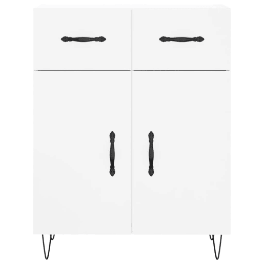 vidaXL Aparador 69,5x34x90 cm madeira processada branco brilhante vidaXL Aparador 69,5x34x90 cm madeira processada branco brilhante