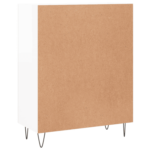 vidaXL Aparador 69,5x34x90 cm madeira processada branco brilhante vidaXL Aparador 69,5x34x90 cm madeira processada branco brilhante