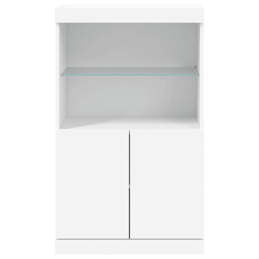 vidaXL Aparador com luzes LED 60,5x37x100 cm branco