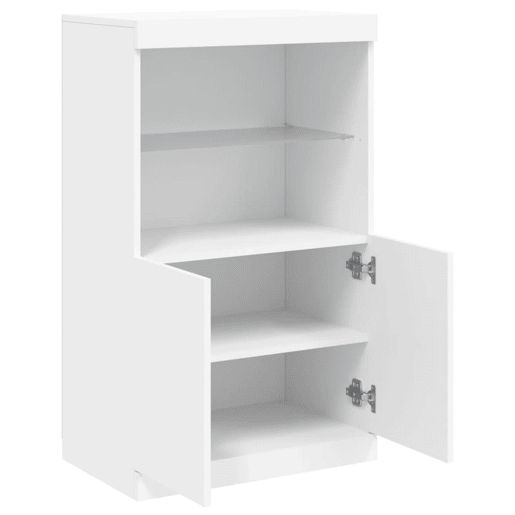 vidaXL Aparador com luzes LED 60,5x37x100 cm branco