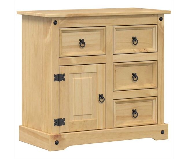 Vidaxl aparador corona madera maciza de pino 80x40x75 cm