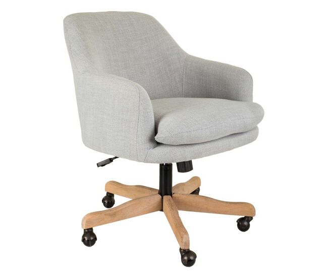 Silla de madera y tapizada con ruedas 60x60x40/93 cm