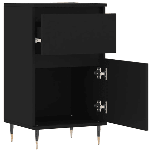 vidaXL Aparadores 2 pcs 40x35x70 cm derivados de madeira preto vidaXL Aparadores 2 pcs 40x35x70 cm derivados de madeira preto