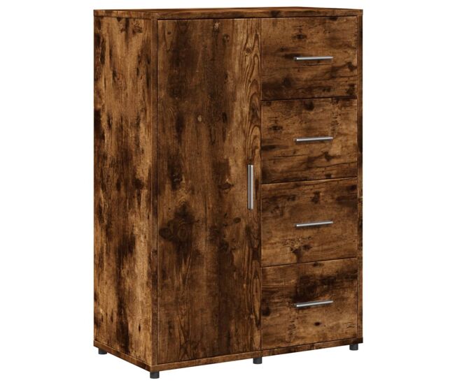 Vidaxl aparador de madera de ingeniería roble ahumado 60x31x84 cm
