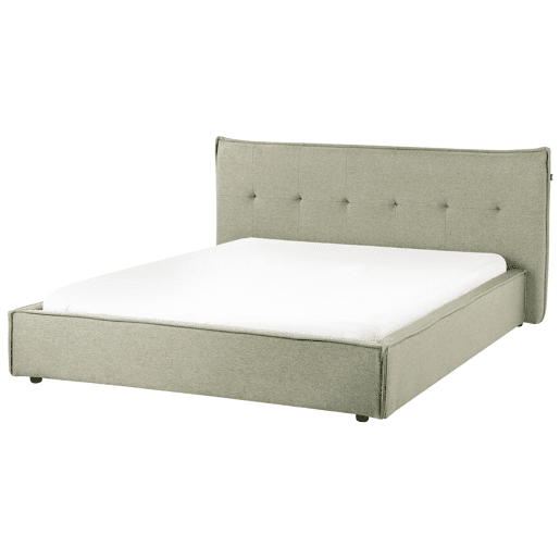 Beliani Cama Linho sintético LESTRE Beliani Cama Linho sintético LESTRE