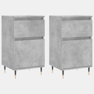 vidaXL Aparadores 2 pcs 40x35x70 cm derivados de madeira cinza cimento