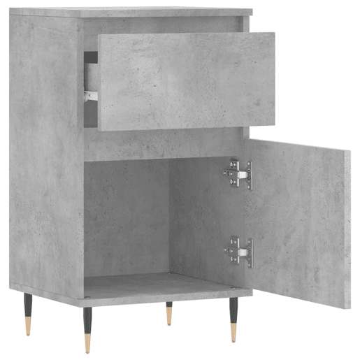 vidaXL Aparadores 2 pcs 40x35x70 cm derivados de madeira cinza cimento