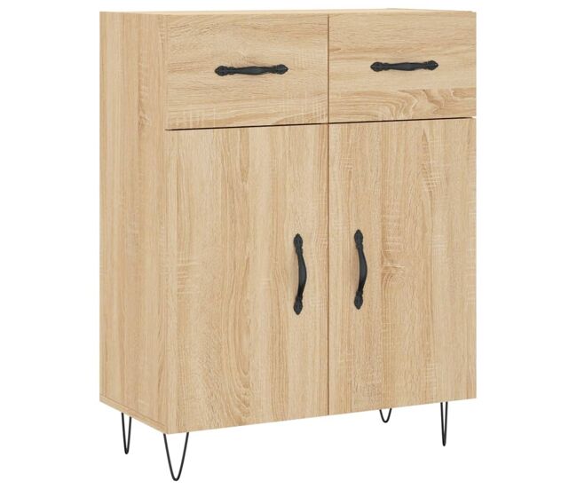 Vidaxl aparador de madera de ingeniería roble sonoma 69,5x34x90 cm