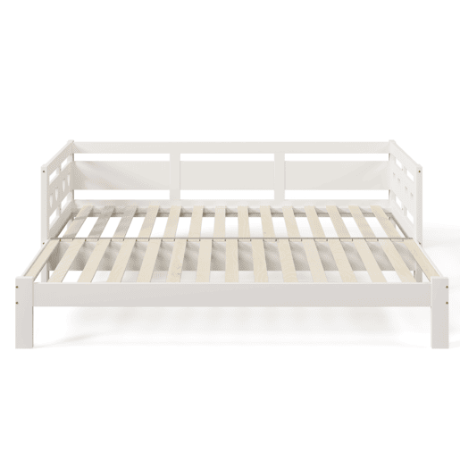 Sofá cama 2 lugares de madeira de pinho 90x200cm,branco