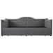 Cama individual de lino con 2 cajónes 99x205 Cama individual de lino con 2 cajónes 99x205 Gris