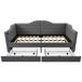 Cama individual de lino con 2 cajónes 99x205 Cama individual de lino con 2 cajónes 99x205 Gris