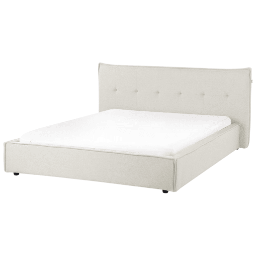 Beliani Cama Linho sintético LESTRE Beliani Cama Linho sintético LESTRE