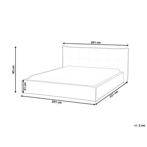 Beliani Cama Linho sintético LESTRE Beliani Cama Linho sintético LESTRE