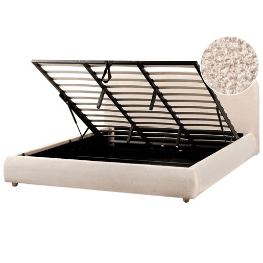 Beliani Cama baú Bouclé BLAGNAC