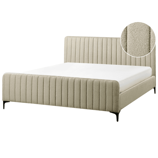 Beliani Cama Bouclé LUNAN Beliani Cama Bouclé LUNAN