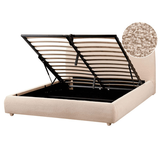 Beliani Cama baú Bouclé BLAGNAC