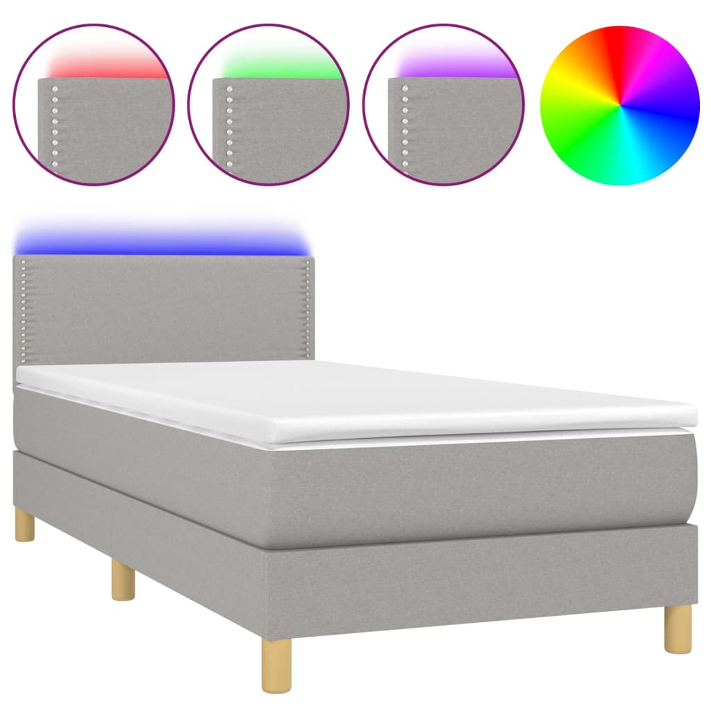 Cama box spring 90x190 Gris