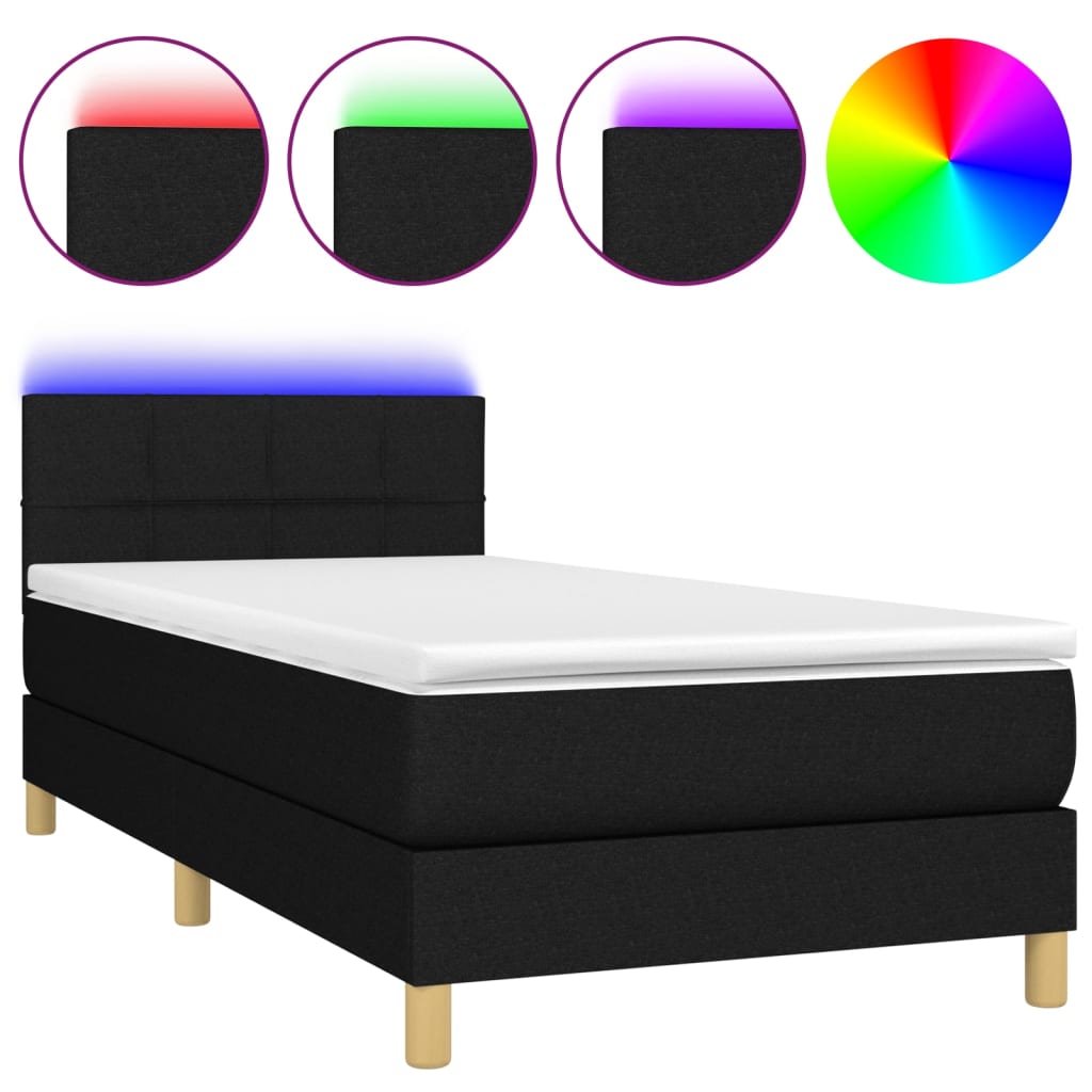 Cama box spring 90x200 Negro