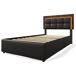 Cama individual de poliuretano con 4 cajónes Cama individual de poliuretano con 4 cajónes Negro