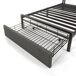 Cama individual de lino con 1 cajón Cama individual de lino con 1 cajón Gris