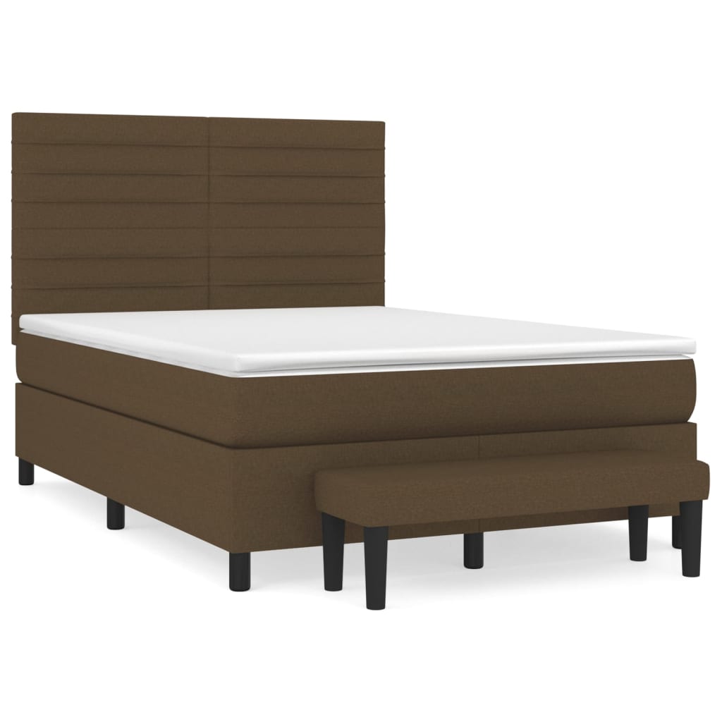 Cama box spring 140x200 Marrón