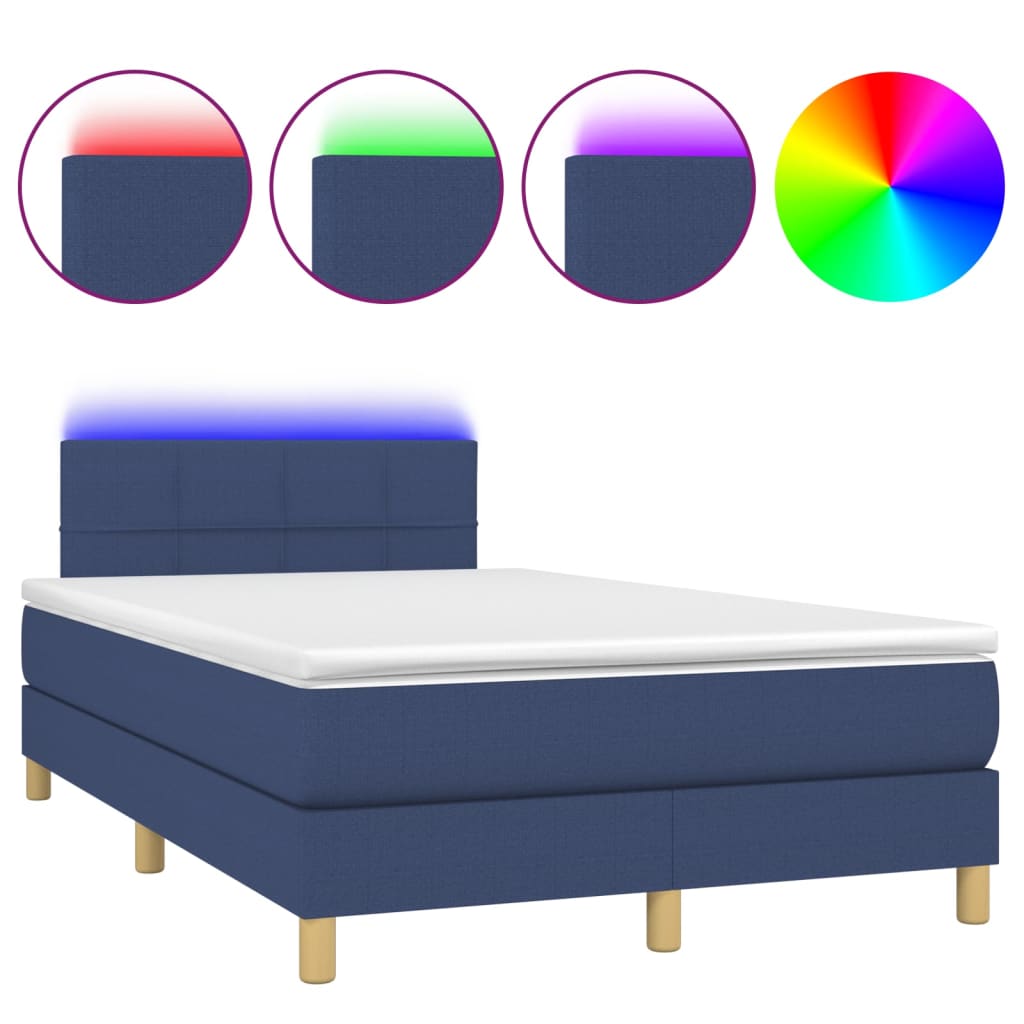 Cama box spring 120x200 Azul