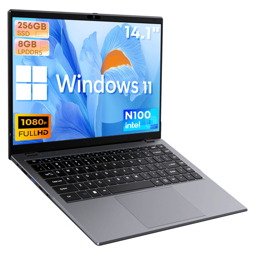 Laptop CHUWI GemiBook XPro - Processador Intel N100 Ecrã de 14.1 8GB+256GB Windows 11 Bateria de 5000mAh - Cinza