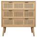 Comoda de madera y ratán Comoda de madera y ratán Marrón