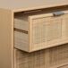 Comoda de madera y ratán Comoda de madera y ratán Marrón