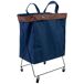 Cesto de la ropa de metal y tela Cesto de la ropa de metal y tela Azul