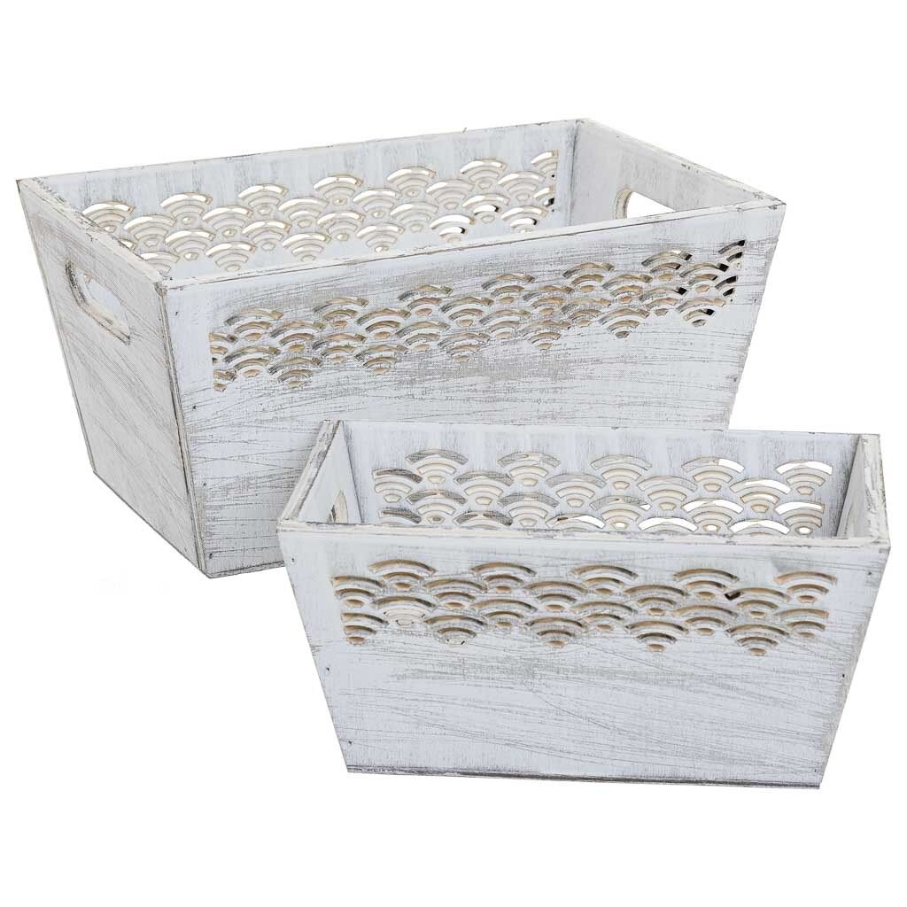 Cestos set 2 pzasde madera