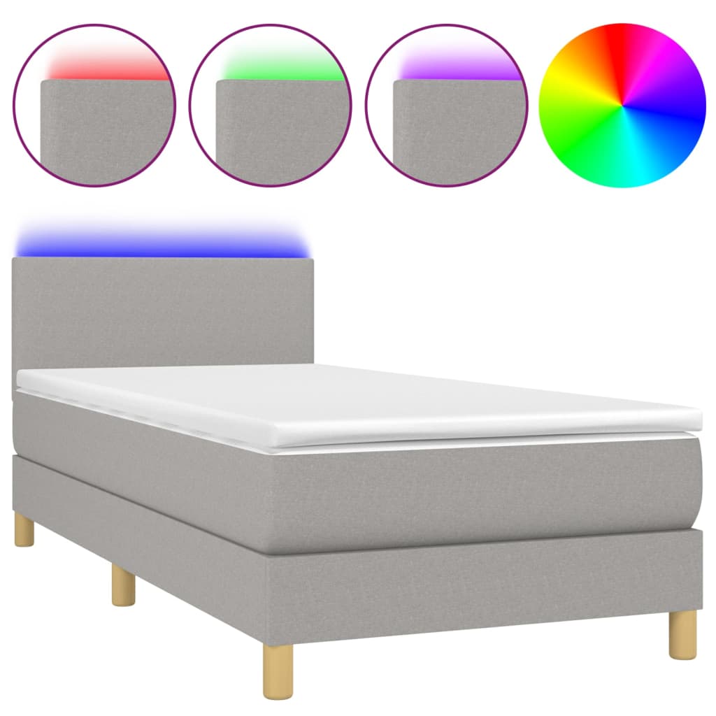 Cama box spring 80x200 Gris