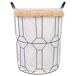 Cesto de la ropa de metal y tela Cesto de la ropa de metal y tela Blanco