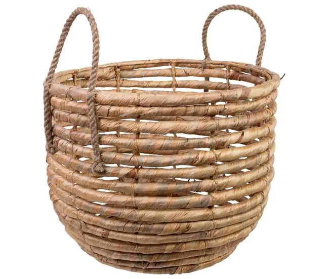 Cesto de fibra natural marron d37x29/36