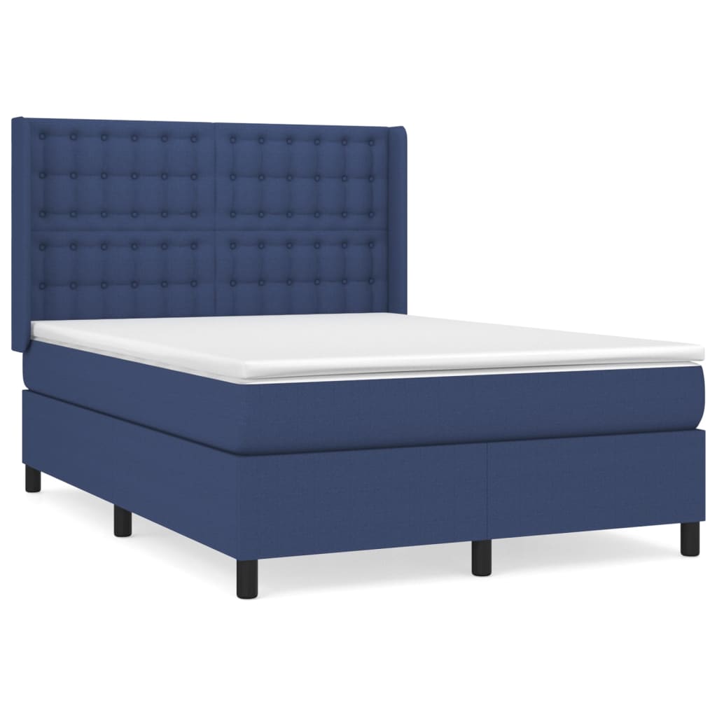 Cama box spring 140x200 Azul