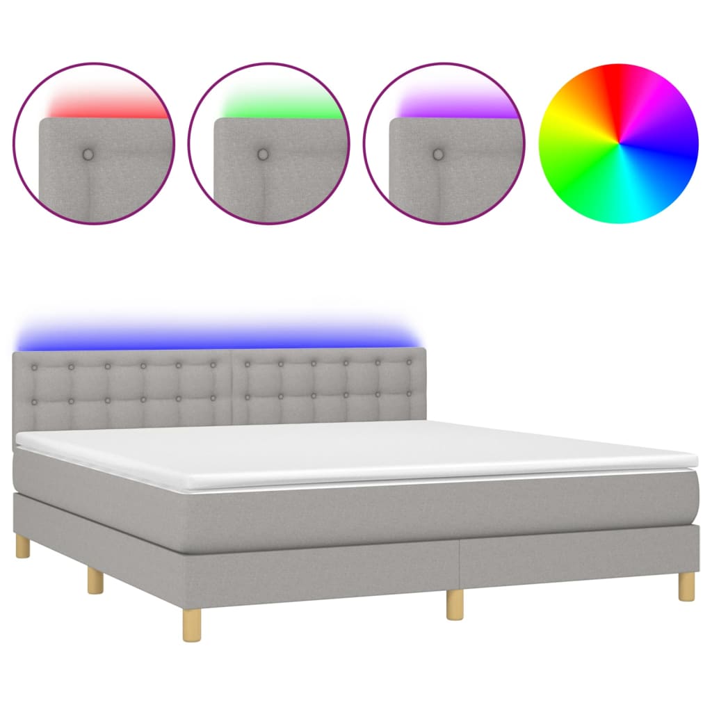 Cama box spring 160x200 Gris
